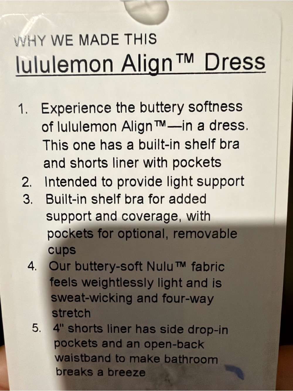NWT lululemon align dress Black size 4 - Picture 7 of 7